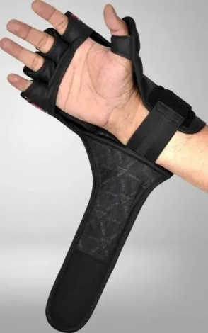 Рукавички MMA RDX GRAPPLING GLOVES NEW AURA F17 чорно-червоні GGR-F17BR