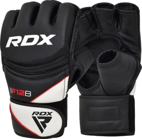 Рукавички MMA RDX GRAPPLING GLOVES NEW MODEL чорно-білі GGR-F12B