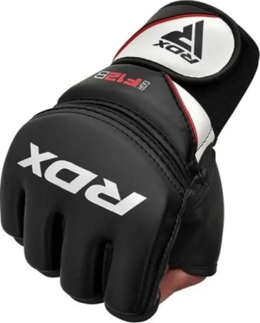 Рукавички MMA RDX GRAPPLING GLOVES NEW MODEL чорно-білі GGR-F12B