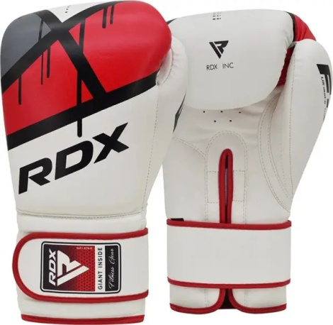 Рукавички боксерські RDX BOXING GLOVES BGR-F7 біло-червоні BGR-F7R