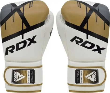 Рукавички боксерські RDX BOXING GLOVES BGR-F7 біло-золоті BGR-F7GL