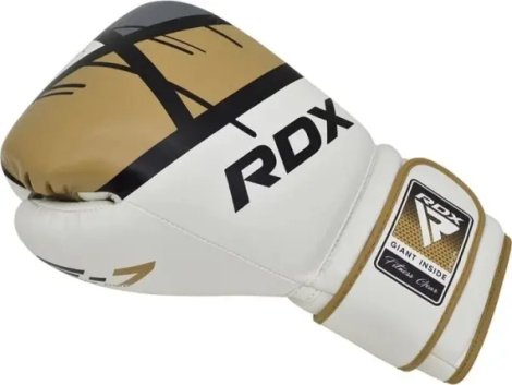 Рукавички боксерські RDX BOXING GLOVES BGR-F7 біло-золоті BGR-F7GL