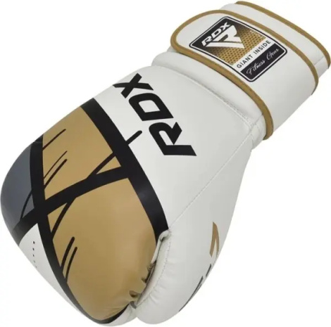 Рукавички боксерські RDX BOXING GLOVES BGR-F7 біло-золоті BGR-F7GL