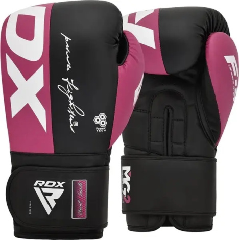 Рукавички боксерські RDX BOXING GLOVES REX F4 рожево-чорні BGR-F4P