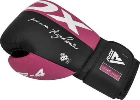 Рукавички боксерські RDX BOXING GLOVES REX F4 рожево-чорні BGR-F4P