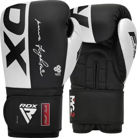 Рукавички боксерські RDX BOXING GLOVES REX F4 біло-чорні BGR-F4B