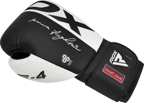Рукавички боксерські RDX BOXING GLOVES REX F4 біло-чорні BGR-F4B