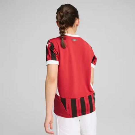 Футболка подростковая Puma AC MILAN 24/25 REPLICA (Милан) домашняя красно-черно-белая 774984-01