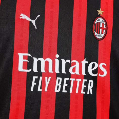 Футболка подростковая Puma AC MILAN 24/25 REPLICA (Милан) домашняя красно-черно-белая 774984-01