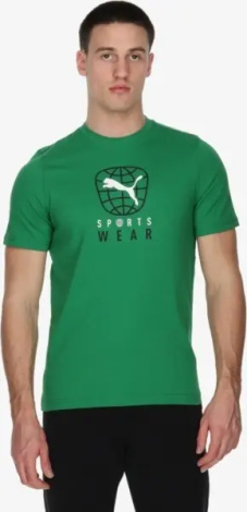 Футболка Puma BETTER SPORTSWEAR зеленая 679001-86