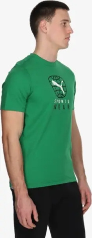 Футболка Puma BETTER SPORTSWEAR зеленая 679001-86