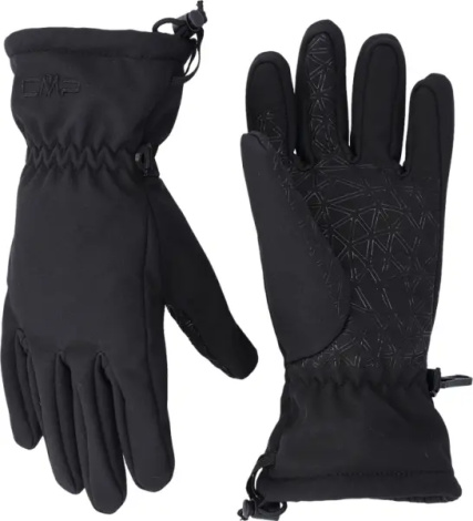 Перчатки детские CMP KIDS SOFTSHELL GLOVE черные 6524830J-U901