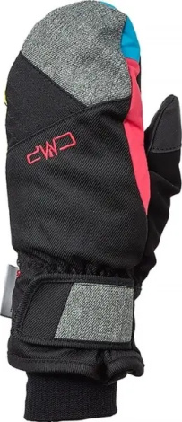 Рукавички дитячі CMP KIDS SKI MITTEN чорно-сіро-коралові 6524824J-35BN