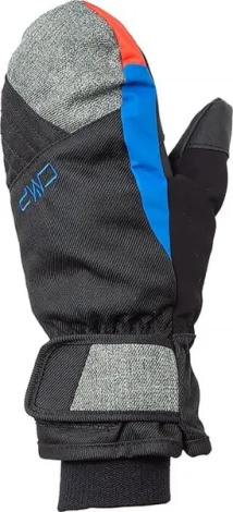 Перчатки детские CMP KIDS SKI MITTEN черно-серо-синие 6524824J-34BN