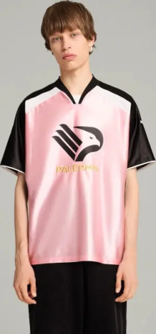 Футболка Puma X FC PALERMO (Палермо) светло-розово-черная 629541-60