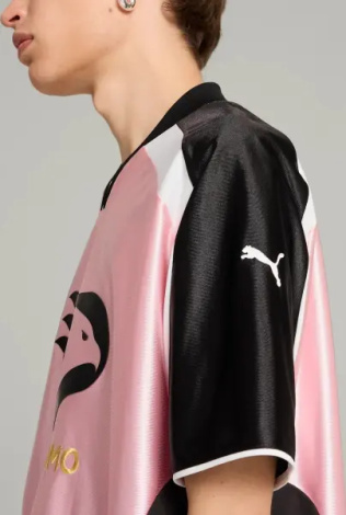 Футболка Puma X FC PALERMO (Палермо) светло-розово-черная 629541-60