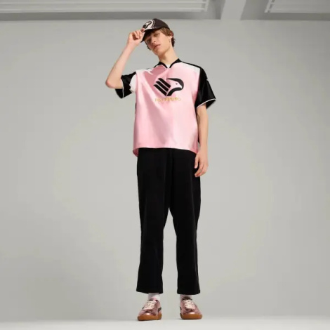 Футболка Puma X FC PALERMO (Палермо) светло-розово-черная 629541-60