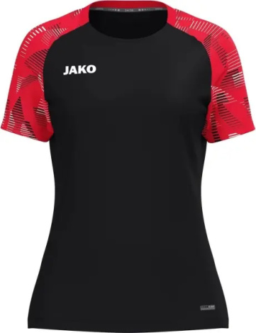 Футболка женская Jako SONIC черно-красная 6126D-812