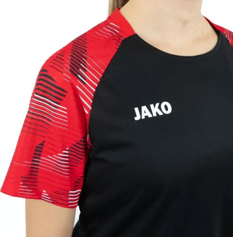 Футболка женская Jako SONIC черно-красная 6126D-812