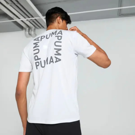 Футболка Puma FIT TRIBLEND GRAPHIC белая 524939-42