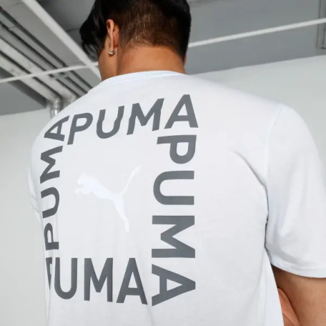 Футболка Puma FIT TRIBLEND GRAPHIC белая 524939-42