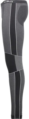 Термобелье штаны CMP MAN SEAMLESS LONG PANT темно-серо-черные 3Y97802-U901