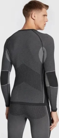 Термобелье футболка с длинным рукавом CMP MAN SEAMLESS SWEAT темно-серо-черная 3Y97800-U901