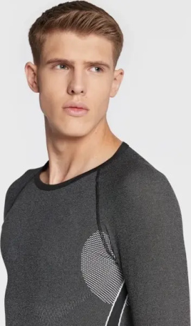 Термобелье футболка с длинным рукавом CMP MAN SEAMLESS SWEAT темно-серо-черная 3Y97800-U901