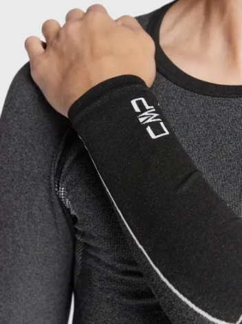 Термобелье футболка с длинным рукавом CMP MAN SEAMLESS SWEAT темно-серо-черная 3Y97800-U901