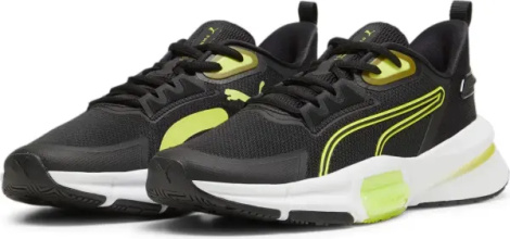 Кроссовки беговые женские Puma PWRFRAME 3 черно-лаймовые 379560-02