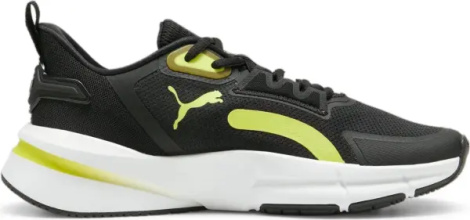 Кроссовки беговые женские Puma PWRFRAME 3 черно-лаймовые 379560-02