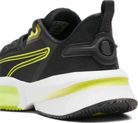 Кроссовки беговые женские Puma PWRFRAME 3 черно-лаймовые 379560-02