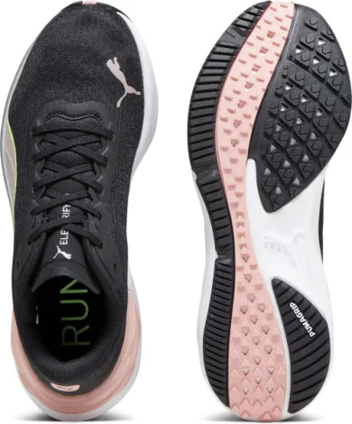 Кроссовки беговые женские Puma ELECTRIFY NITRO 3 черно-светло-розово-салатовые 378456-03