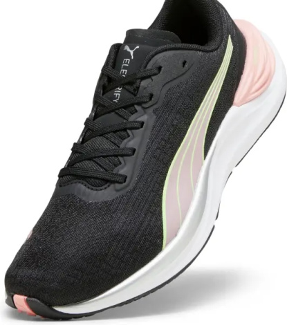 Кроссовки беговые женские Puma ELECTRIFY NITRO 3 черно-светло-розово-салатовые 378456-03