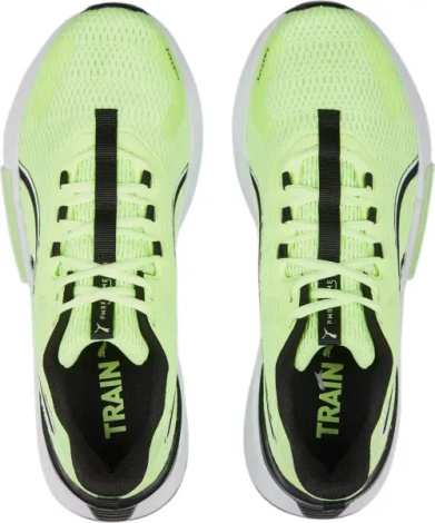 Кроссовки для тренировок Puma PWRFRAME 2 салатово-черные 377970-06