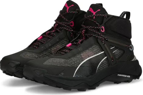 Ботинки для хайкинга женские Puma EXPLORE NITRO MID черно-розовые 377859-01