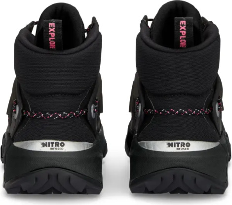 Ботинки для хайкинга женские Puma EXPLORE NITRO MID черно-розовые 377859-01