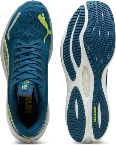 Кроссовки беговые Puma VELOCITY NITRO 3 темно-бирюзово-лаймовые 377748-02
