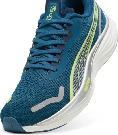 Кроссовки беговые Puma VELOCITY NITRO 3 темно-бирюзово-лаймовые 377748-02