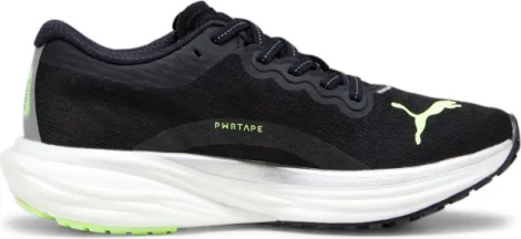 Кроссовки беговые женские Puma DEVIATE NITRO 2 черно-салатовые 376855-21