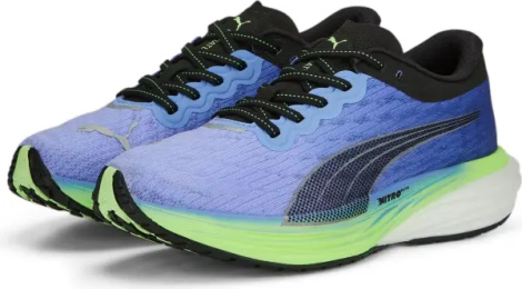 Кроссовки беговые женские Puma DEVIATE NITRO 2 сине-салатовые 376855-10