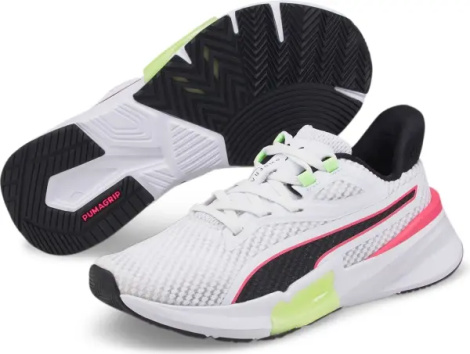 Кроссовки для тренировок женские Puma PWRFRAME бело-салатово-розово-черные 376170-09