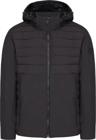 Куртка CMP JACKET HYBRID ZIP HOOD черная 32K3247-U901