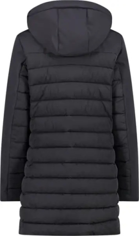 Куртка женская CMP PARKA ZIP HOOD WATERPROOF черная 32K1526-U423