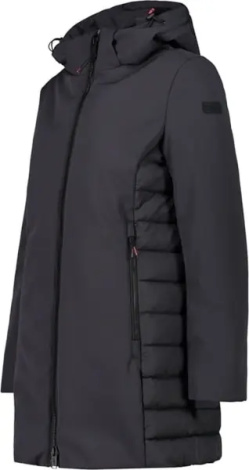 Куртка женская CMP PARKA ZIP HOOD WATERPROOF черная 32K1526-U423