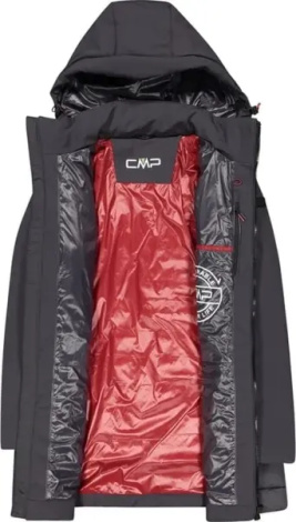 Куртка женская CMP PARKA ZIP HOOD WATERPROOF черная 32K1526-U423