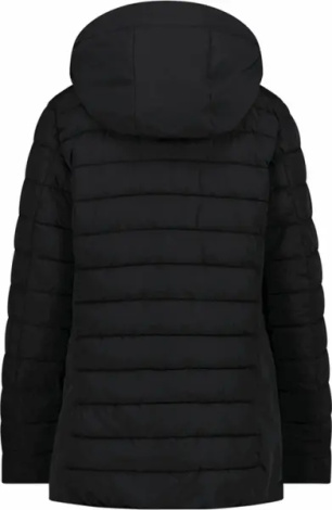 Куртка женская CMP JACKET LONG ZIP HOOD WATERPROOF черная 32K1516-U901