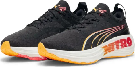 Кроссовки беговые женские Puma FOREVERRUN NITRO черно-оранжево-красные 309704-01