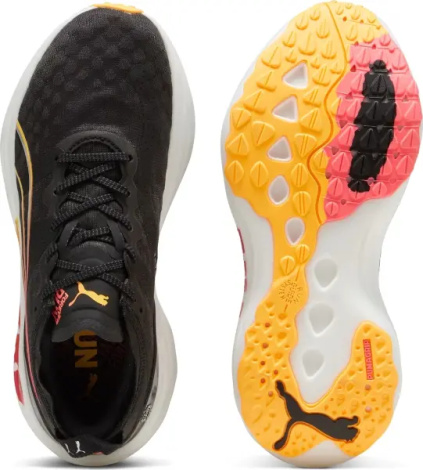 Кроссовки беговые женские Puma FOREVERRUN NITRO черно-оранжево-красные 309704-01