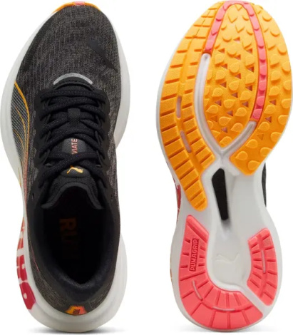 Кроссовки беговые женские Puma DEVIATE NITRO 2 черно-оранжево-красные 309698-01